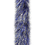 Мишура Принцесса 2 м*125 мм синяя с серебряным