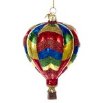 Стеклянная елочная игрушка Воздушный шар Бланшар 9 см, подвеска
