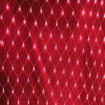 Гирлянда Сетка 1.5*1 м, 144 красных LED ламп, прозрачный ПВХ, уличная, соединяемая, IP44