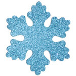 Елочная игрушка Снежинка Облако 10 см голубая, 4 шт, пеноплекс