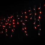 Светодиодная бахрома Quality Light 3.1*0.5 м, 150 красных LED, черный ПВХ, соединяемая, IP44