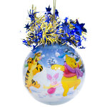 Пластиковый елочный шар Винни с друзьями - Танцы на Снегу 9.5 см
