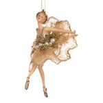 Елочная игрушка Балерина Металина - Perla Caprici Golde 17 см, подвеска