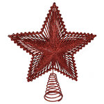 Звезда на елку Джулиано 26 см красная