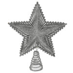 Звезда на елку Джулиано 26 см серебряная