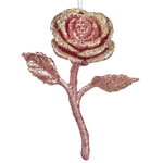Елочная игрушка Роза - Fastnacht di Magonza 10 см розовая, подвеска
