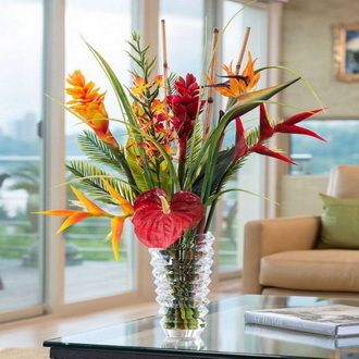 2. Расстановка искусственных цветов