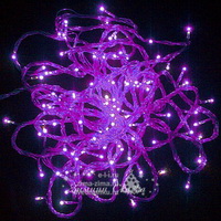 Электрогирлянда 140 микроламп, 7м, прозрачно-фиолетовый провод