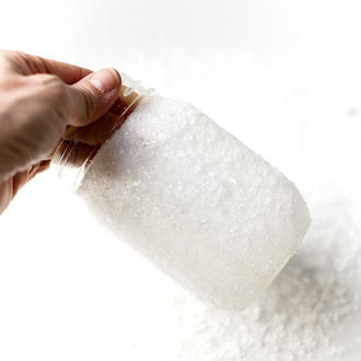 Как сделать снег из соли и сахара