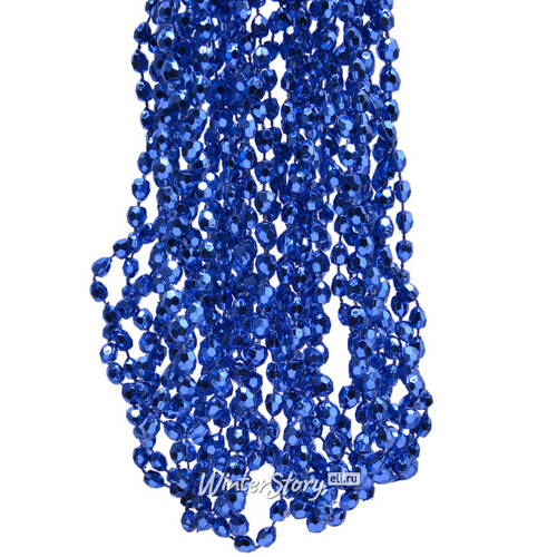 Бусы на елку Алмазная Россыпь 270 см синий королевский, пластиковые Kaemingk