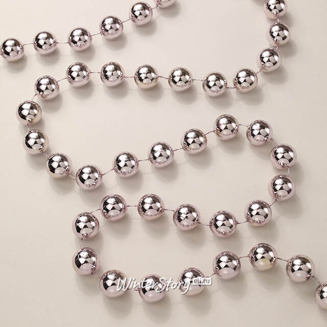 Бусы на елку Гигант 2 см*270 см светло-лиловые, пластиковые Kaemingk