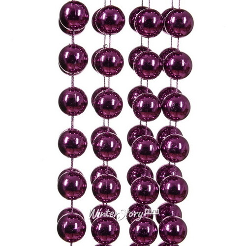 Бусы на елку Гигант 2 см*270 см royal purple, пластиковые Winter Deco