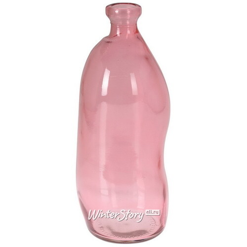 Стеклянная ваза-бутылка Adagio 36 см розовая Koopman