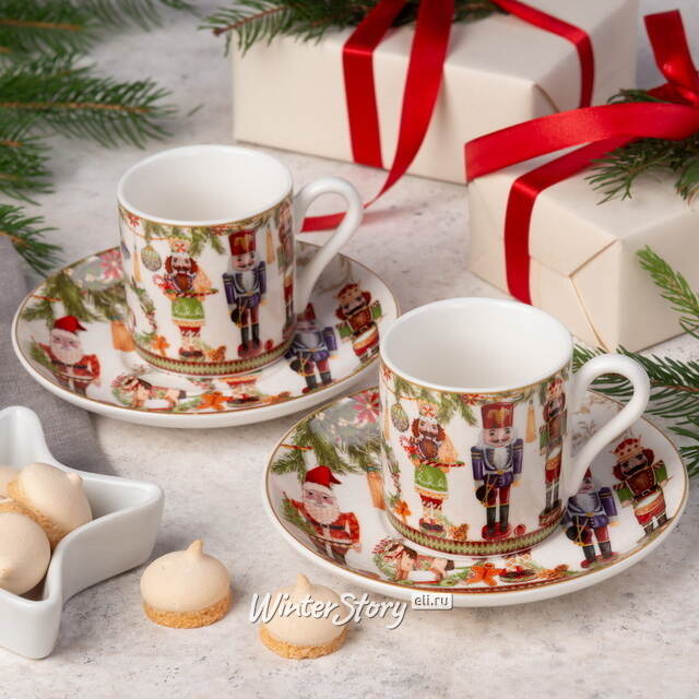 Кофейный набор Christmas Motivi, 4 предмета EDG