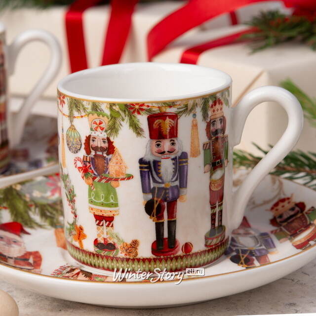 Кофейный набор Christmas Motivi, 4 предмета EDG