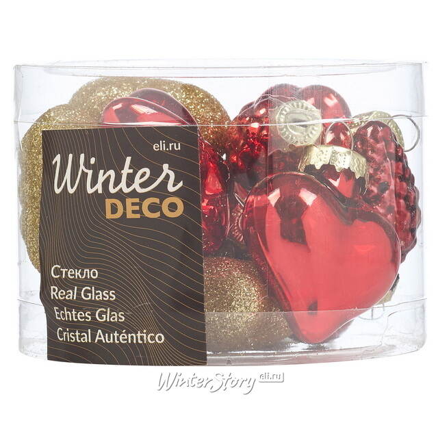 Елочные игрушки Традиции, 12 шт, стекло Winter Deco