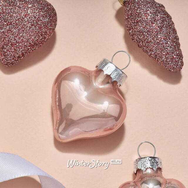 Елочные игрушки Розовые Облака, 12 шт, стекло Winter Deco