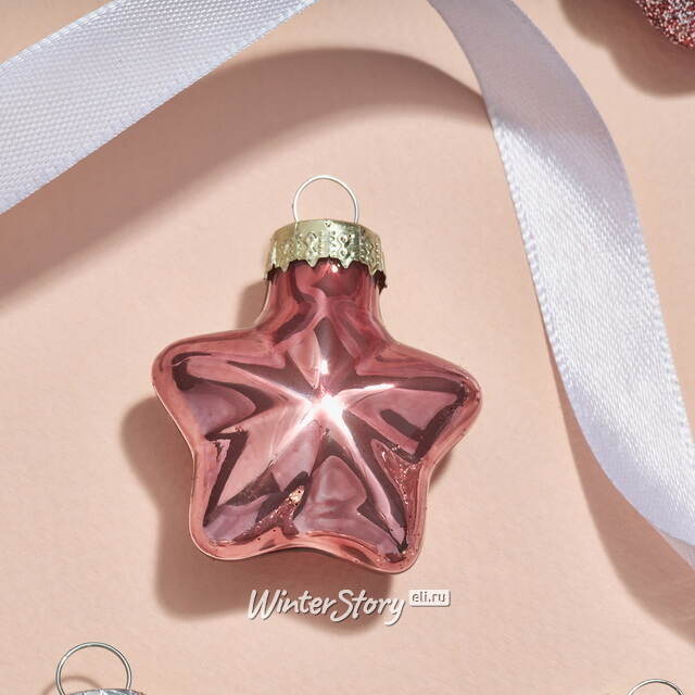 Елочные игрушки Розовые Облака, 12 шт, стекло Winter Deco