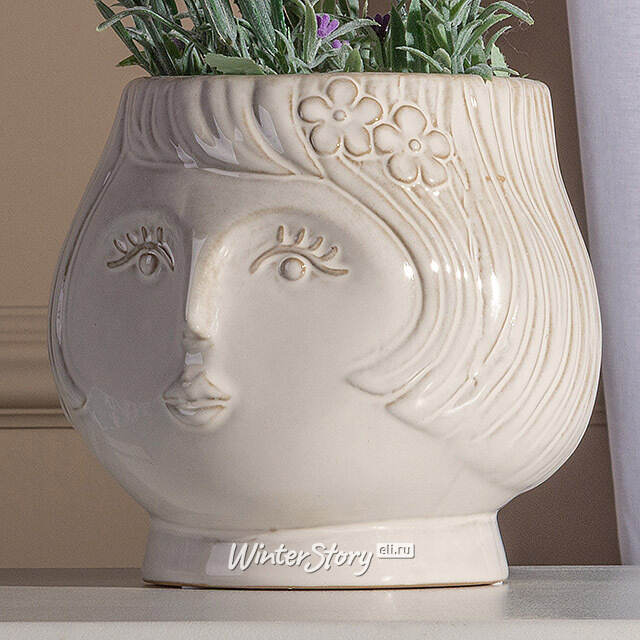 Декоративное кашпо Lady Bianca 16*14 см EDG