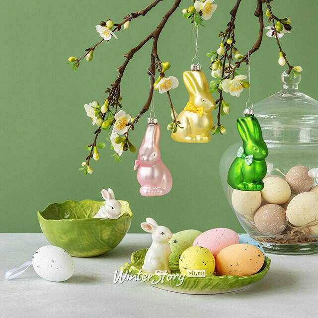 Пасхальные украшения Яйца: Easter Rainbow 6 см, 6 шт, подвеска Due Esse Christmas