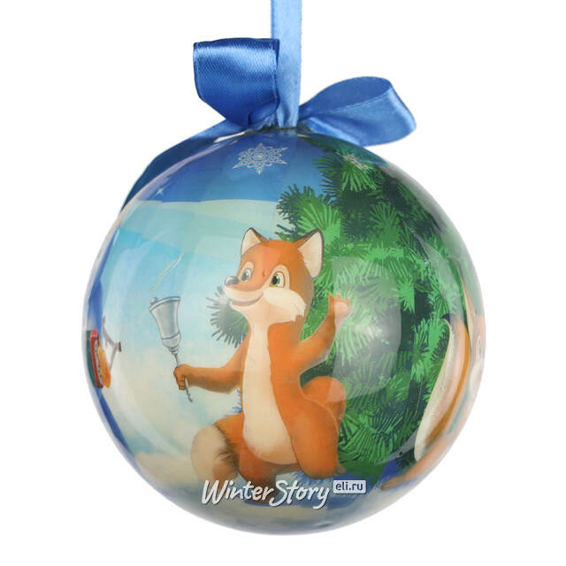 Пластиковый елочный шар Расскажи, Снегурочка... 10 см Незабудка