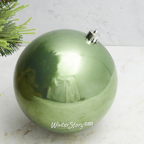 Пластиковый шар 14 см шалфейный глянцевый Kaemingk/Winter Deco