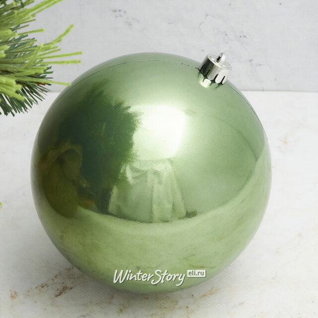 Пластиковый шар 14 см шалфейный глянцевый Winter Deco