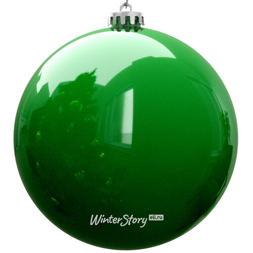 Пластиковый шар 20 см рождественский зеленый глянцевый Kaemingk/Winter Deco