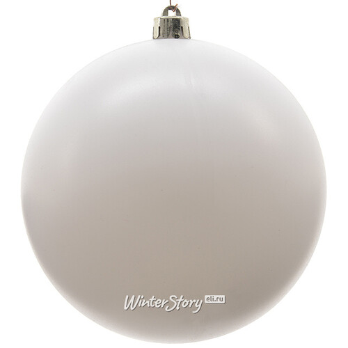 Пластиковый шар 20 см белый матовый Kaemingk/Winter Deco