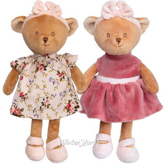 Мягкая игрушка Мишка Лия в розовом платье - Baby Patchwork 20 см, Barbara Bukowski Bukowski