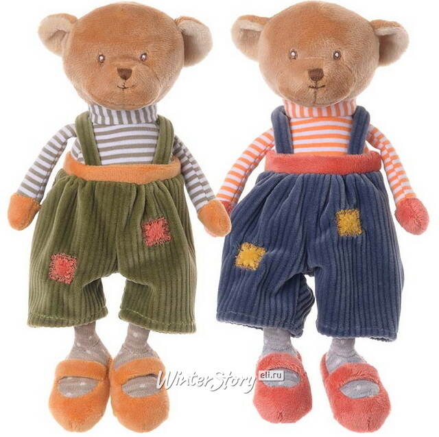 Мягкая игрушка Мишка Симон в зеленых шортах - Baby Patchwork 23 см Barbara Bukowski Bukowski