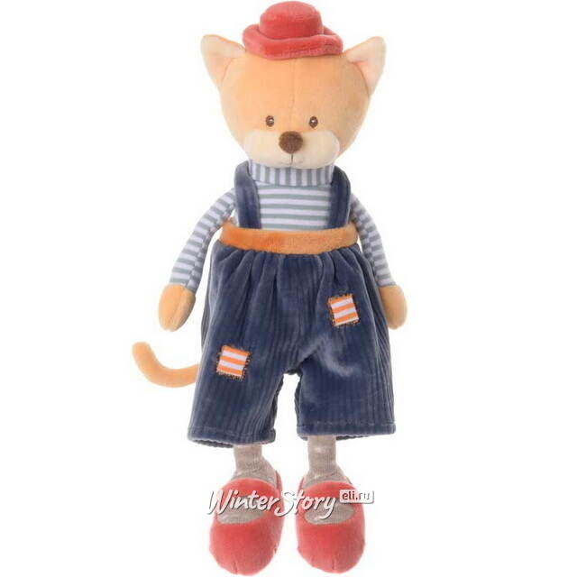 Мягкая игрушка Котик Рон в синих шортах - Baby Patchwork 25 см, Barbara Bukowski Bukowski