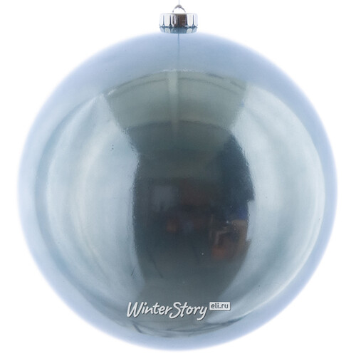 Пластиковый шар 20 см арктический голубой глянцевый Kaemingk/Winter Deco