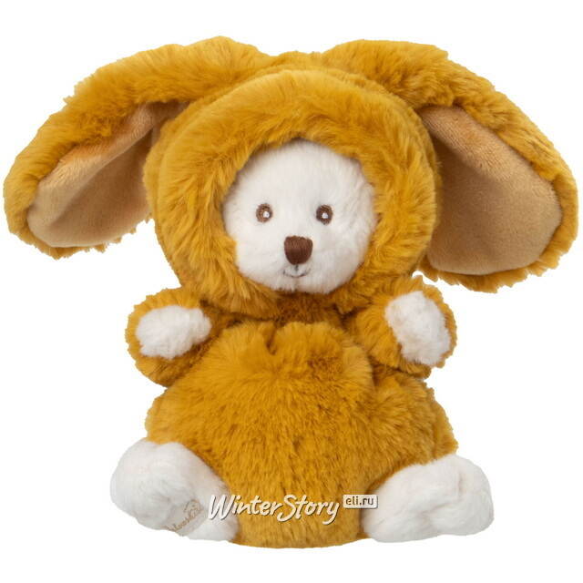 Мягкая игрушка Медвежонок Зигги в желтом костюме кролика 15 см, Barbara Bukowski Bukowski