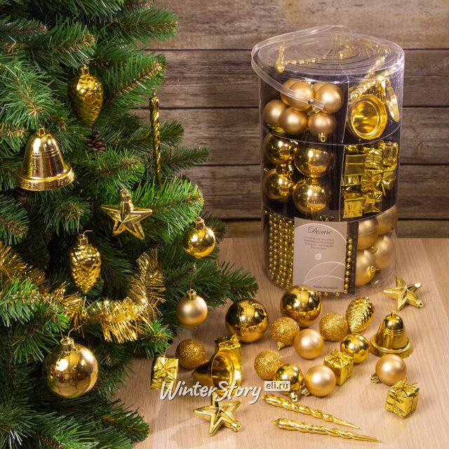 Набор игрушек на елку Золотой Стиль, 100 предметов Kaemingk