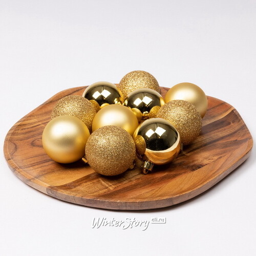 Коллекция пластиковых шаров Gracy - Gold 6 см, 30 шт, mix Winter Deco