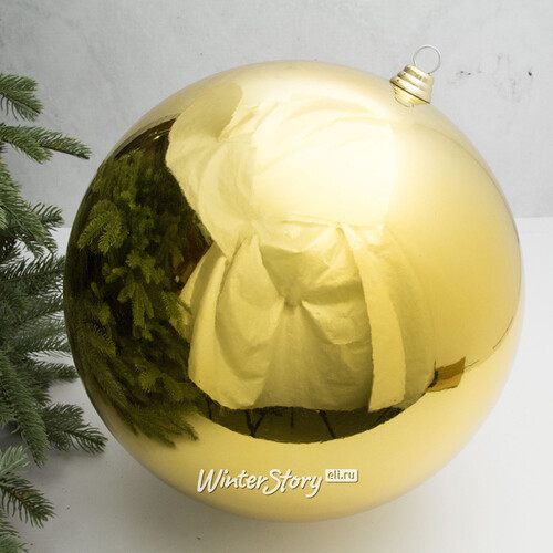 Пластиковый шар 40 см золотой глянцевый Kaemingk