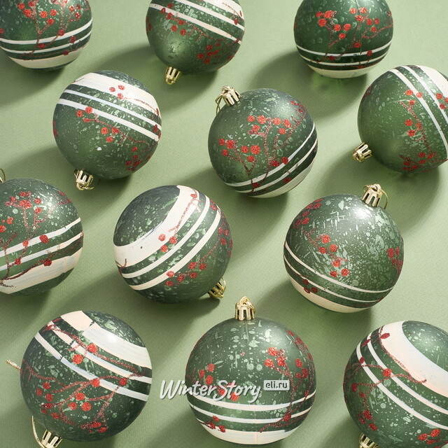 Набор пластиковых шаров Де-Булон 8 см, 12 шт Kaemingk