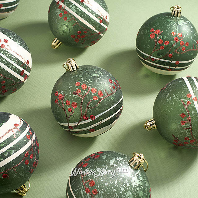 Набор пластиковых шаров Де-Булон 8 см, 12 шт Kaemingk