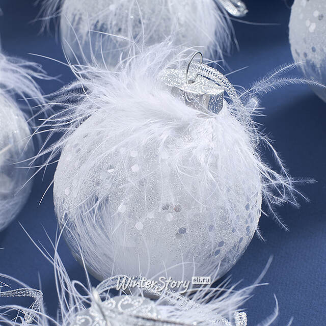 Набор пластиковых шаров Лебединое Озеро 8 см, 12 шт Kaemingk