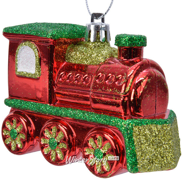 Елочная игрушка Паровозик Arctic Express 9 см, пластик, подвеска Kaemingk