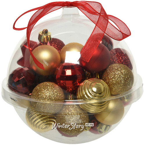 Набор елочных мини-украшений Christmas Gift: Золотая осень, 30 шт, пластик Kaemingk