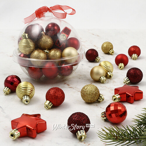 Набор елочных мини-украшений Christmas Gift: Золотая осень, 30 шт, пластик Kaemingk