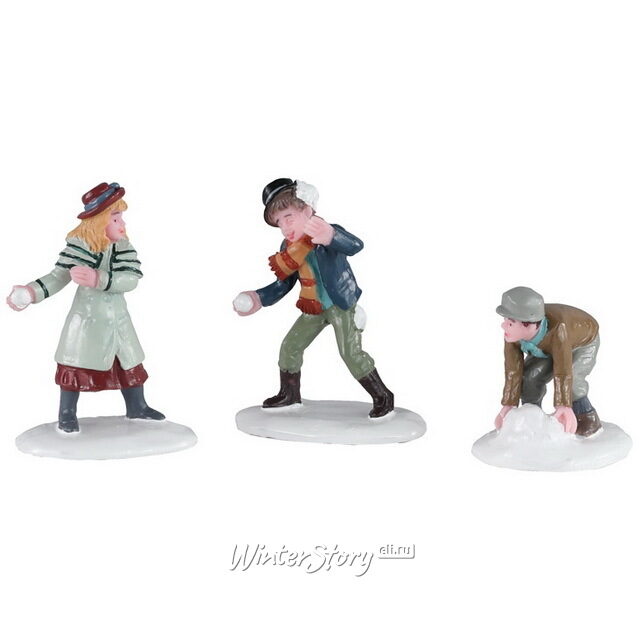 Набор фигурок Игра в снежки 6 см, 3 шт Lemax (Лемакс)