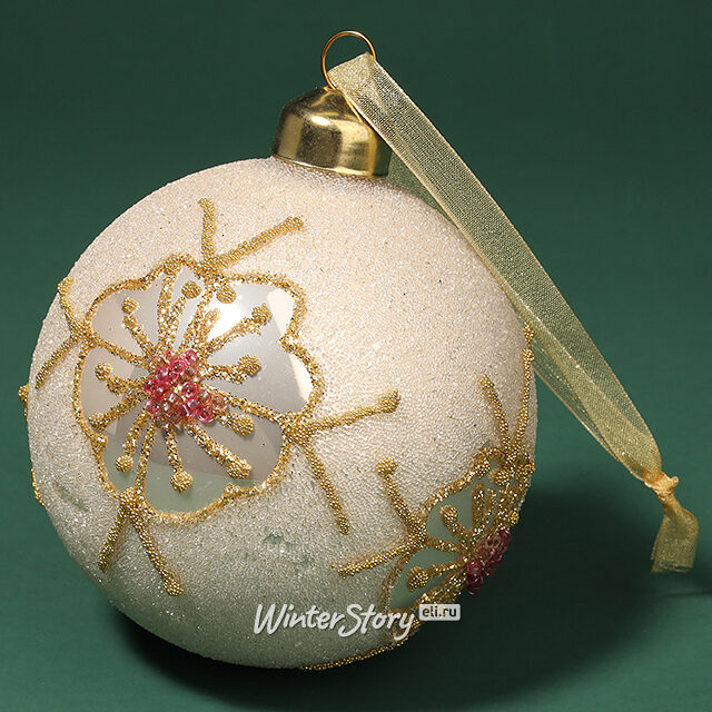 Набор стеклянных шаров Champs de Fleurs 8 см, 3 шт Kaemingk