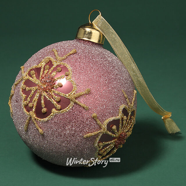 Набор стеклянных шаров Champs de Fleurs 8 см, 3 шт Kaemingk