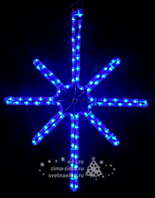 Украшение Звезда Полярная Экспо ГОЛУБАЯ, 50*38 см LED дюралайт, IP44 Царь Елка