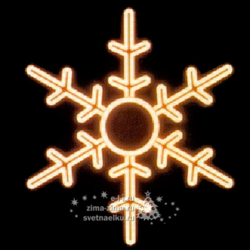 Украшение Снежинка Экспо, холодный белый LED дюралайт, 53 см IP44 Царь Елка