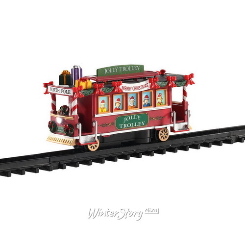 Железная дорога Lemax - Красочный трамвай Каддингтона 16*8 см, музыка, движение, подсветка, батарейки Lemax
