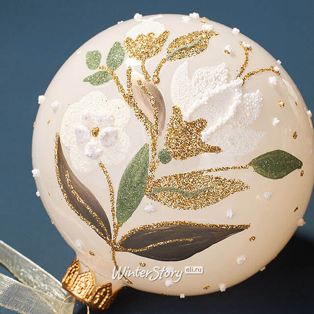 Набор стеклянных шаров Pamphili Bianca 8 см, 6 шт Kaemingk